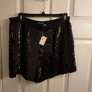 J. Crew Black Sequin Mini Skirt